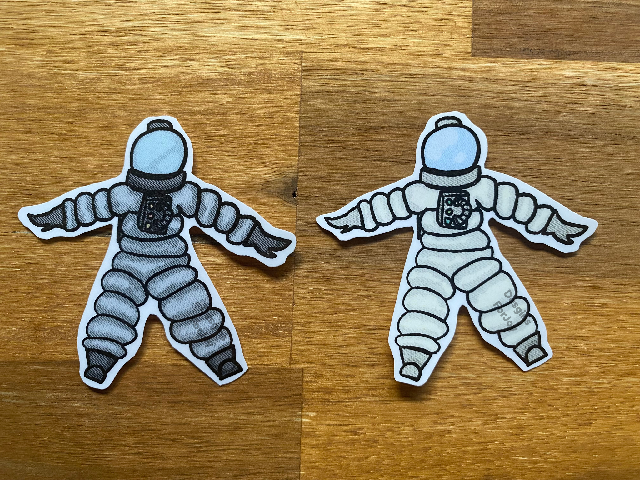 Floating Astronaut White Sticker