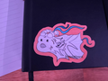 Animal Fusion Sticker, goldfish with horns (Pedro)