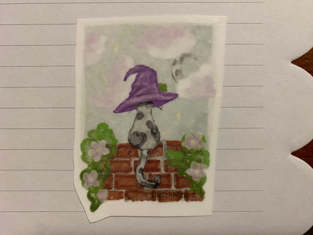Cat Wizard Sticker (Moonbeam)