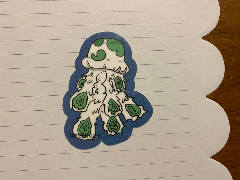 Animal Fusion Sticker, Jellyfish and Peacock (Jelly)