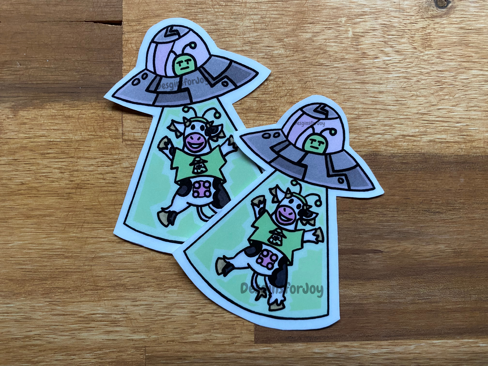 Abducted Cow Sticker