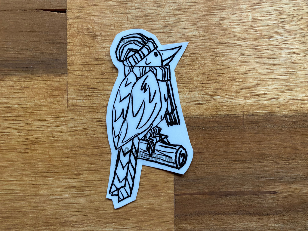 Kookaburra in Winter Outfit Sticker