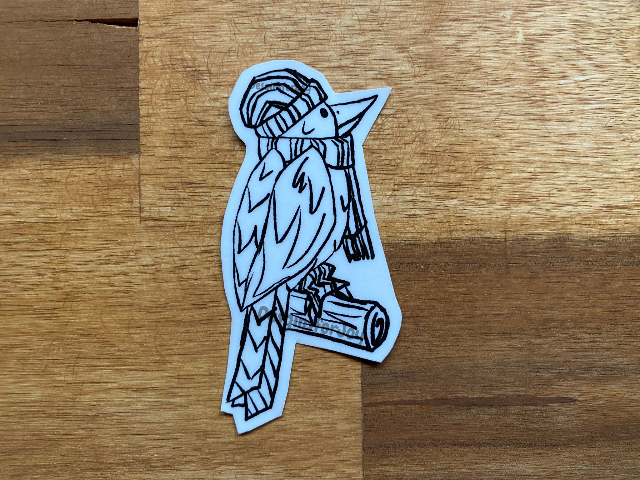 Kookaburra in Winter Outfit Sticker