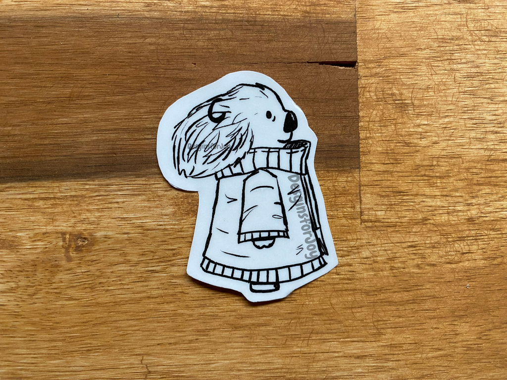 Koala in Winter Outfit Sticker