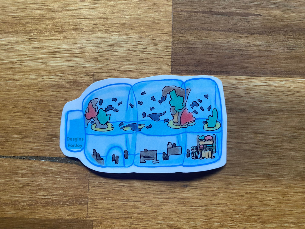 Plastic Water Bottle Aquarium Sticker
