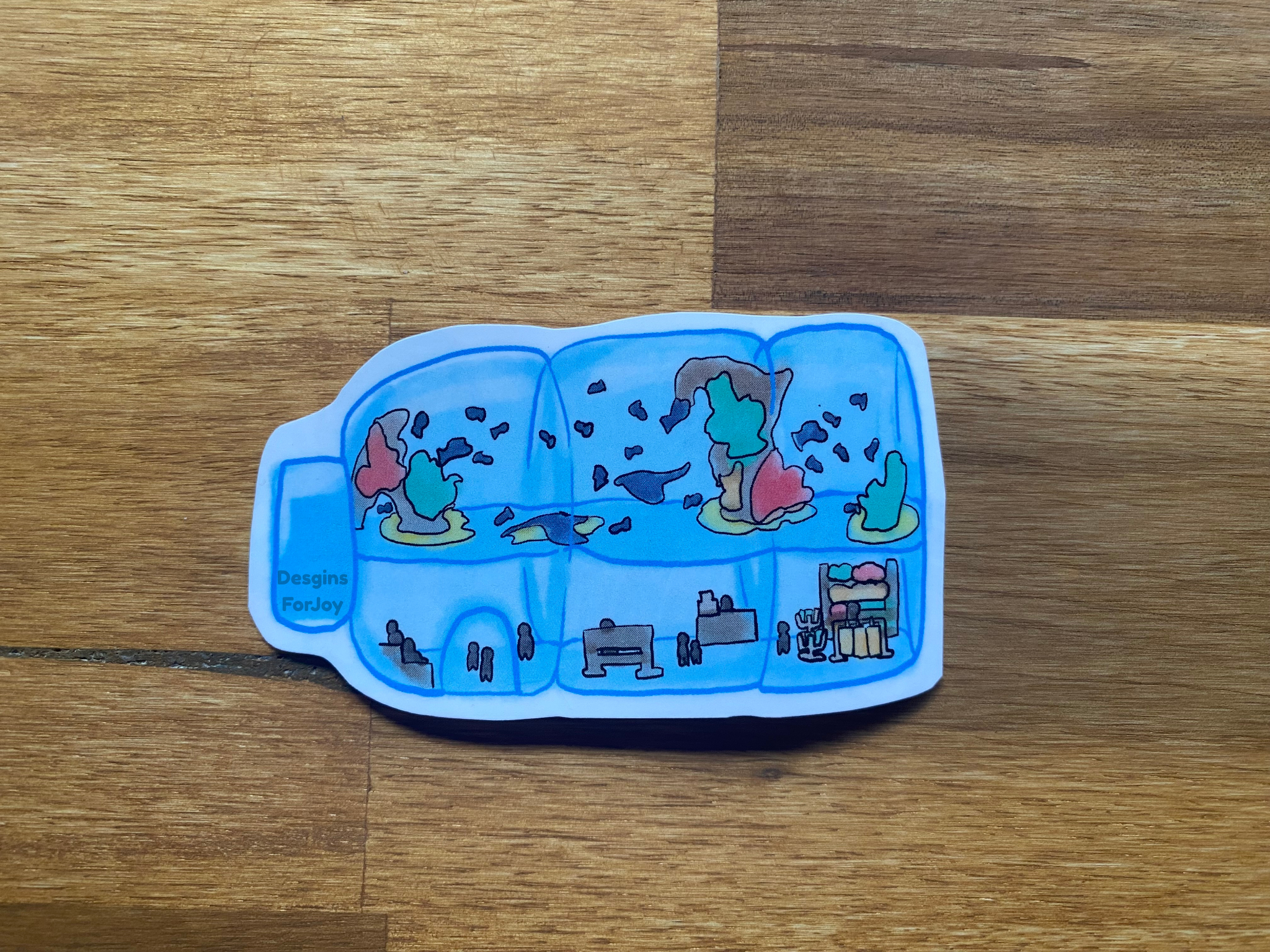 Plastic Water Bottle Aquarium Sticker