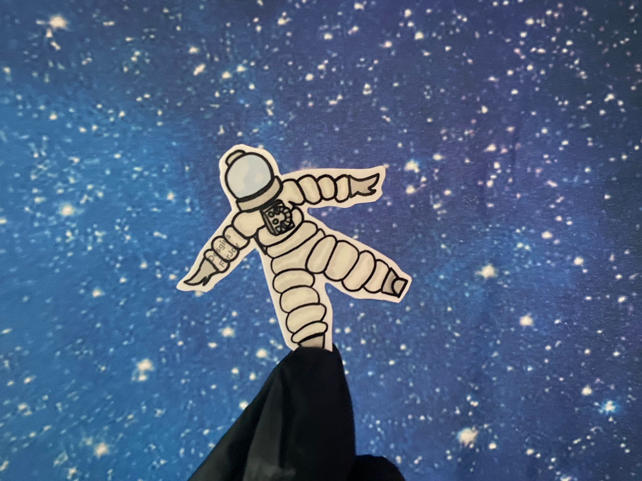 Floating Astronaut White Sticker