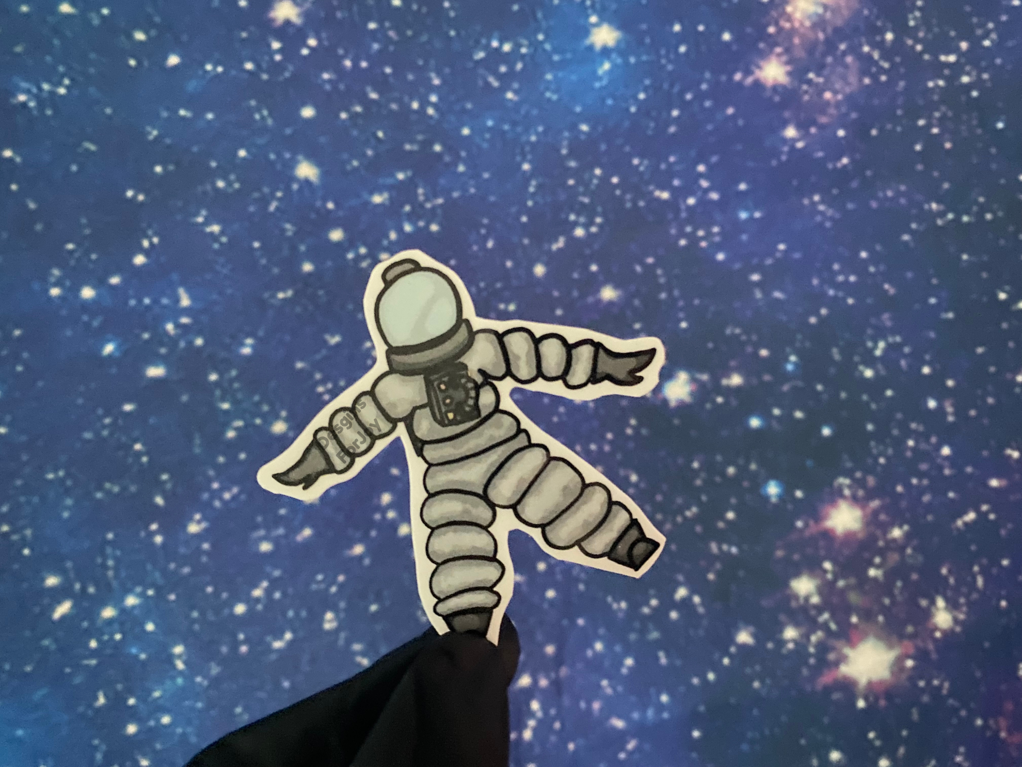 Floating Astronaut Sliver Sticker