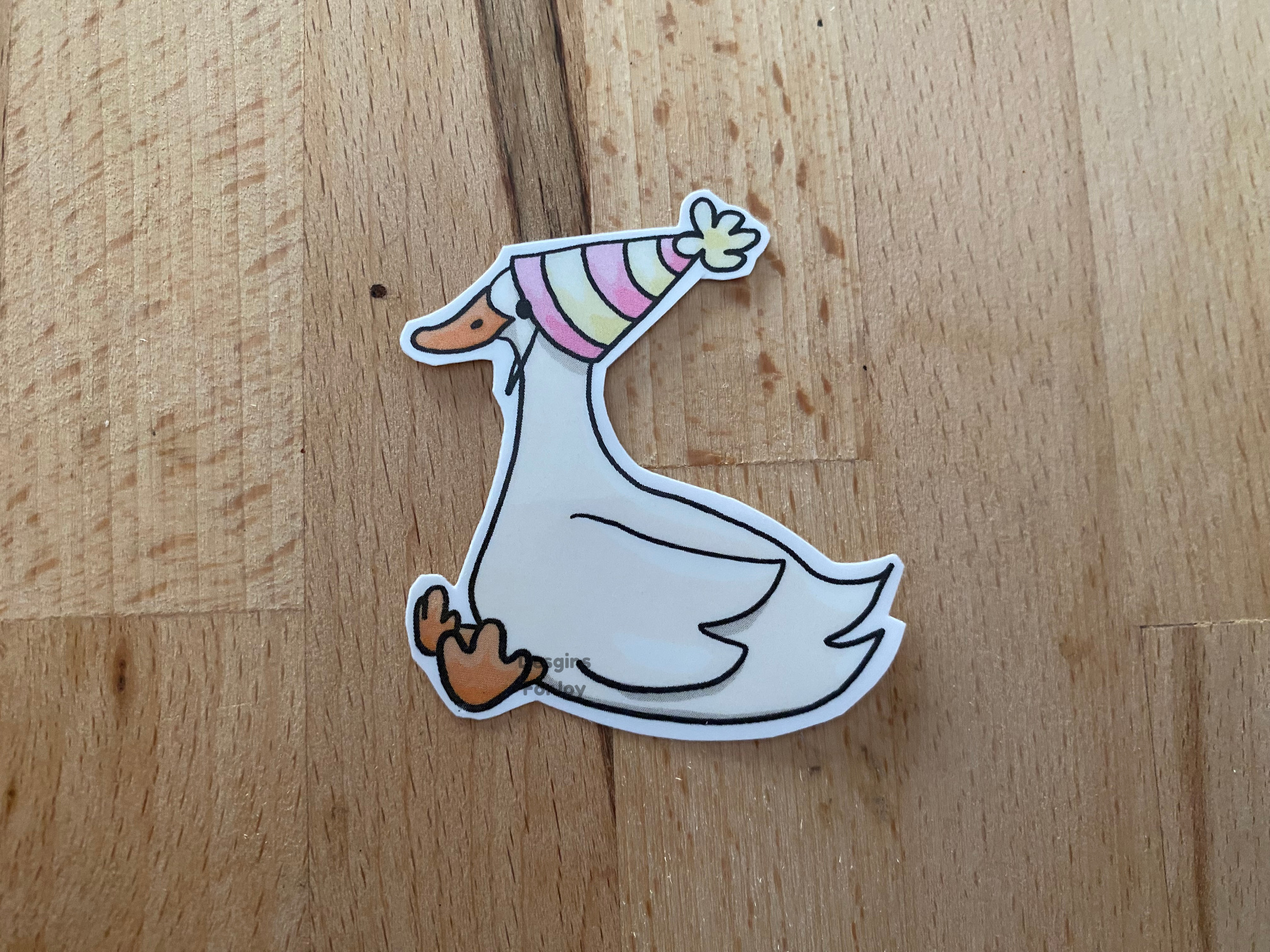 Birthday Duck Sticker