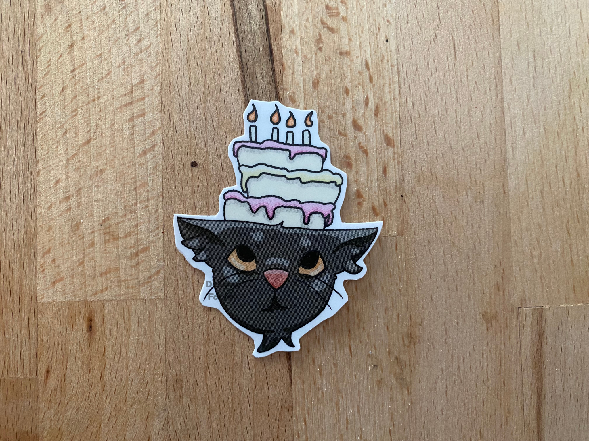 Cat Birthday Sticker