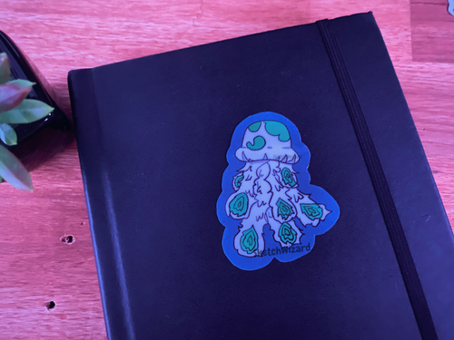 Animal Fusion Sticker, Jellyfish and Peacock (Jelly)