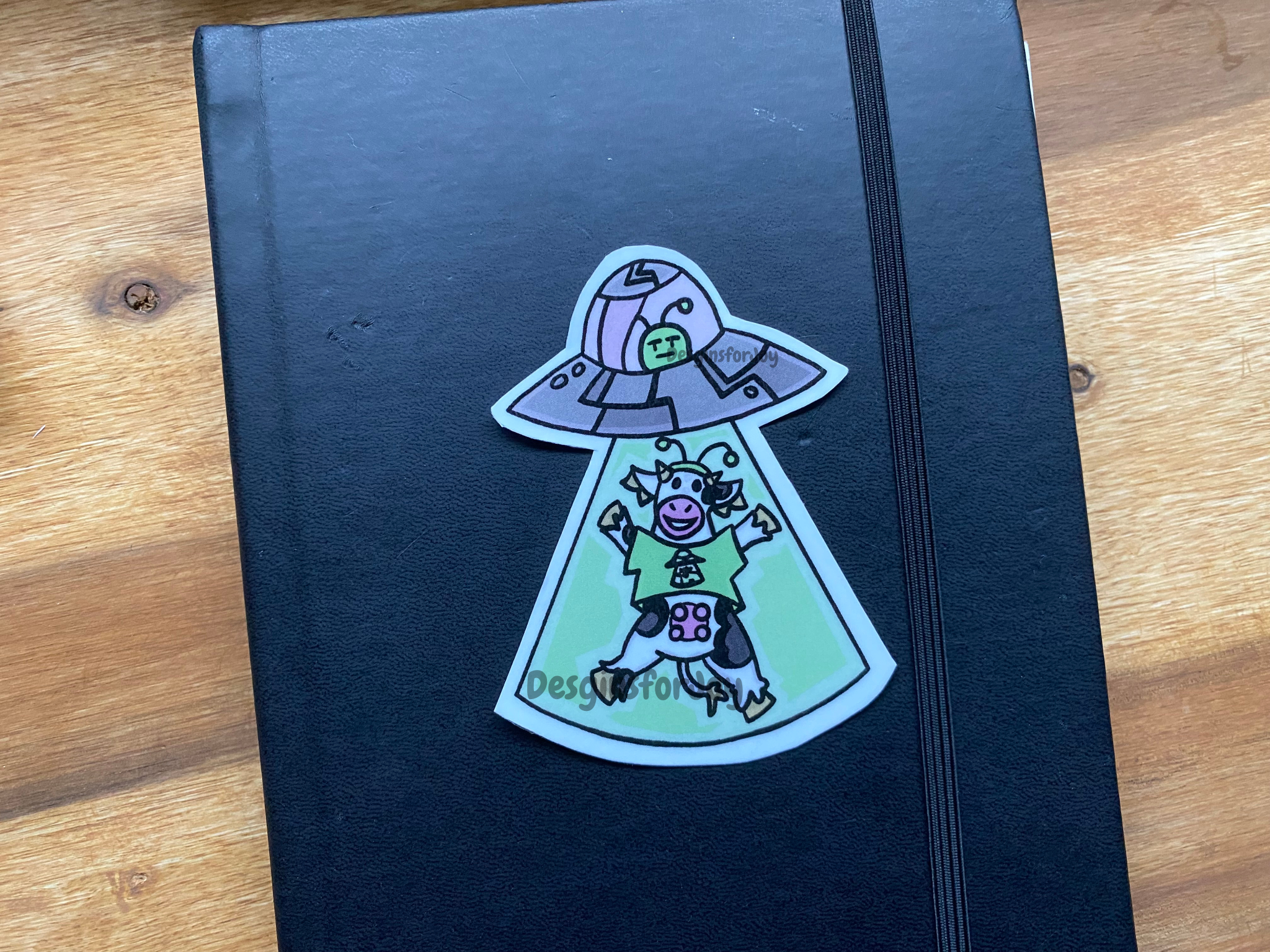 Abducted Cow Sticker