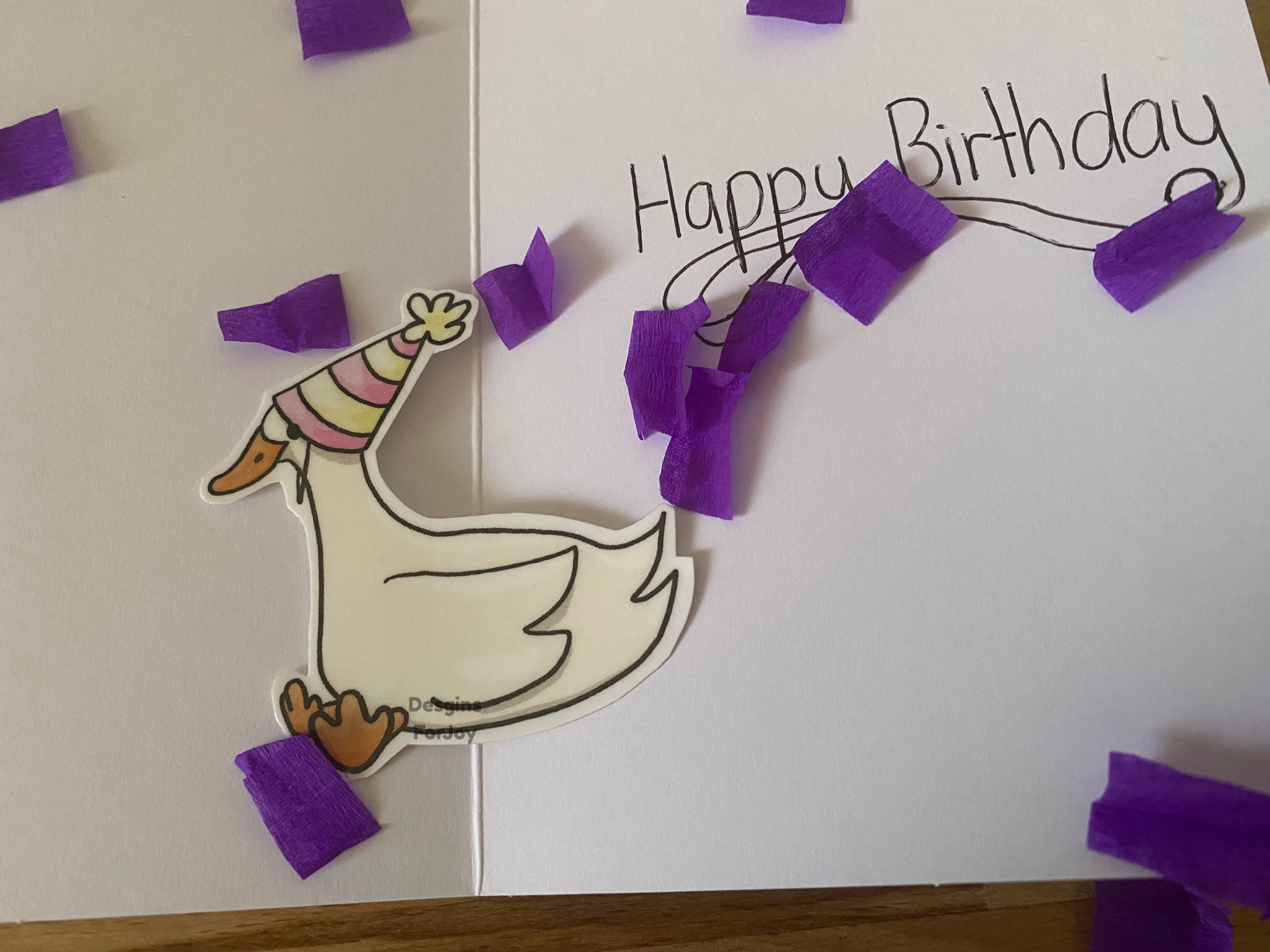Birthday Duck Sticker